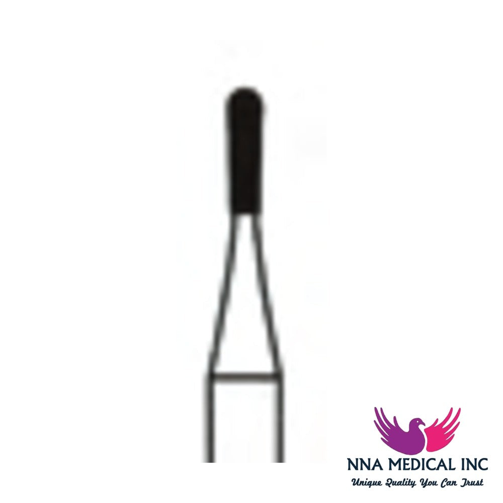 NNA MEDICAL - Inverted Taper Trimming & Finishing Carbide Bur – Ø 1.2 mm, 4.2 mm Head – 12/30 Flutes, Pack of 5