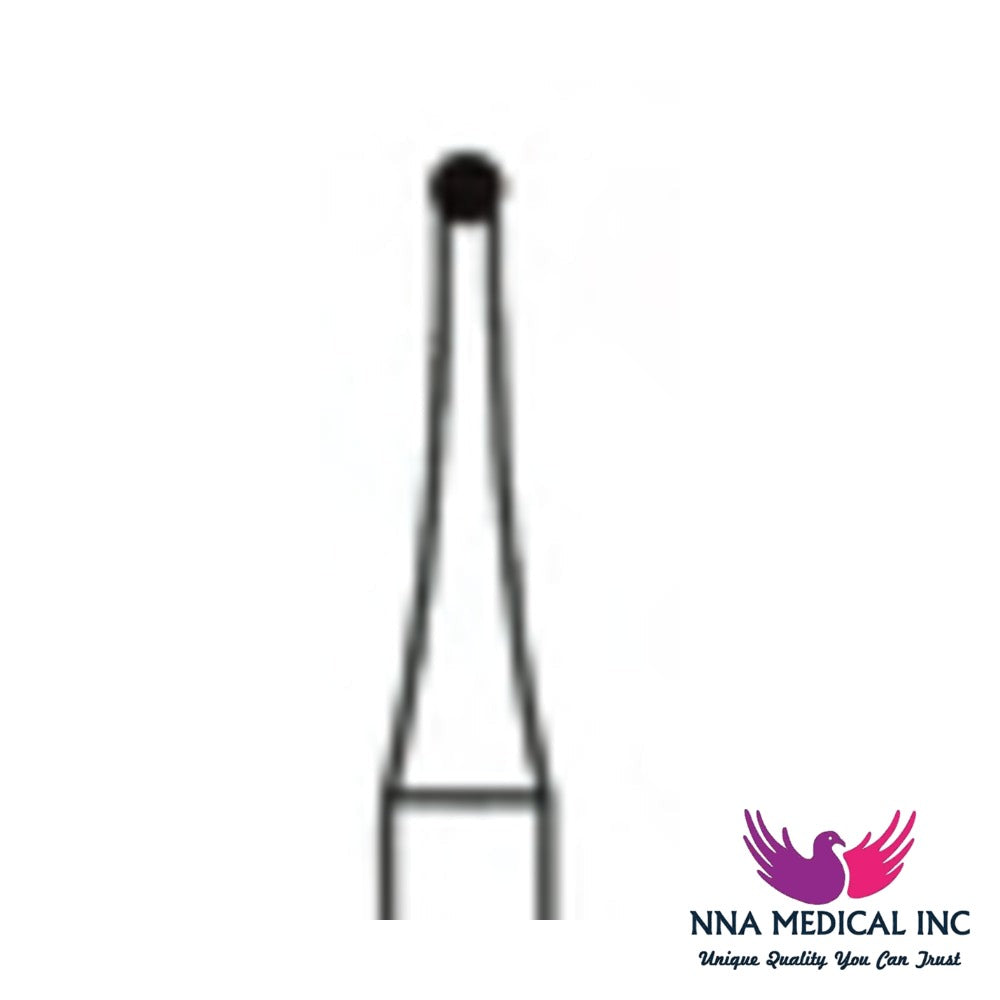 NNA MEDICAL - Fine Cross Cut Round "Beaver" Carbide Bur – Ø 1.0 mm – Crosstech, Pack of 10
