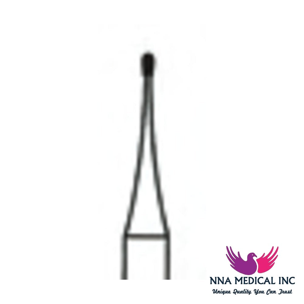 NNA MEDICAL - Fine Cross Cut Pear "Beaver" Carbide Bur – Ø 0.6 mm, 1.6 mm Head – Crosstech, Pack of 10