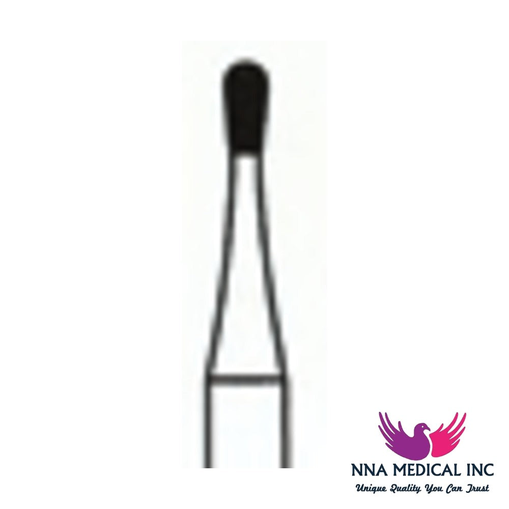 NNA MEDICAL - Fine Cross Cut Amalgam Prep "Beaver" Carbide Bur – Ø 1.2 mm, 3.7 mm Head – Crosstech, Pack of 10