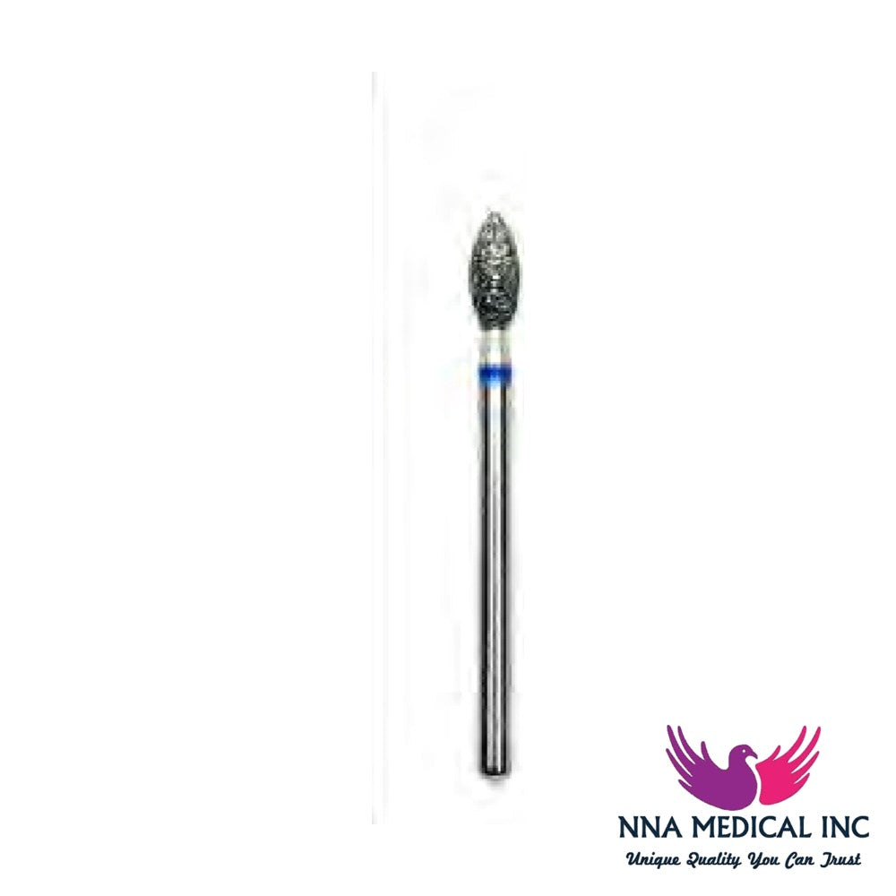 NNA MEDICAL - Crosstech Surgical Length Diamond Bur Fig. 368 – Ø 2.3 mm, 5 mm Head – 25 mm FG, Pack of 5