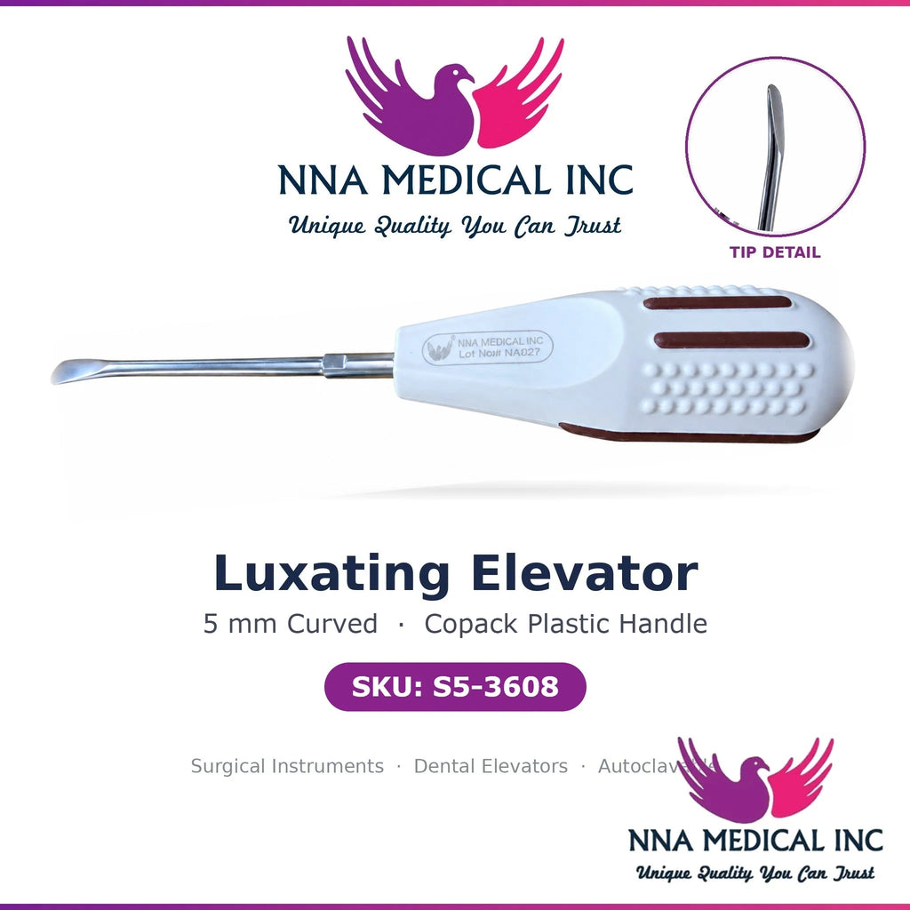 NNA MEDICAL | Luxating Elevator – 5MM Dental Luxating Elevator Curved