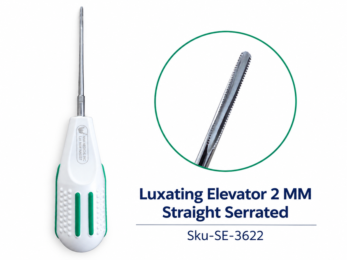 Luxating Elevator – 2 MM Straight Serrated Copack Plastic Handle