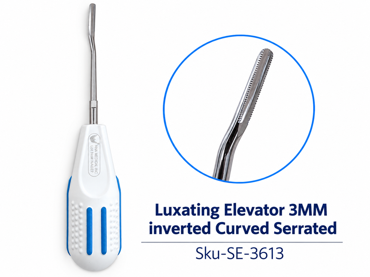Luxating Elevator – 3MM Inverted Curved Serrated Copack Plastic Handle