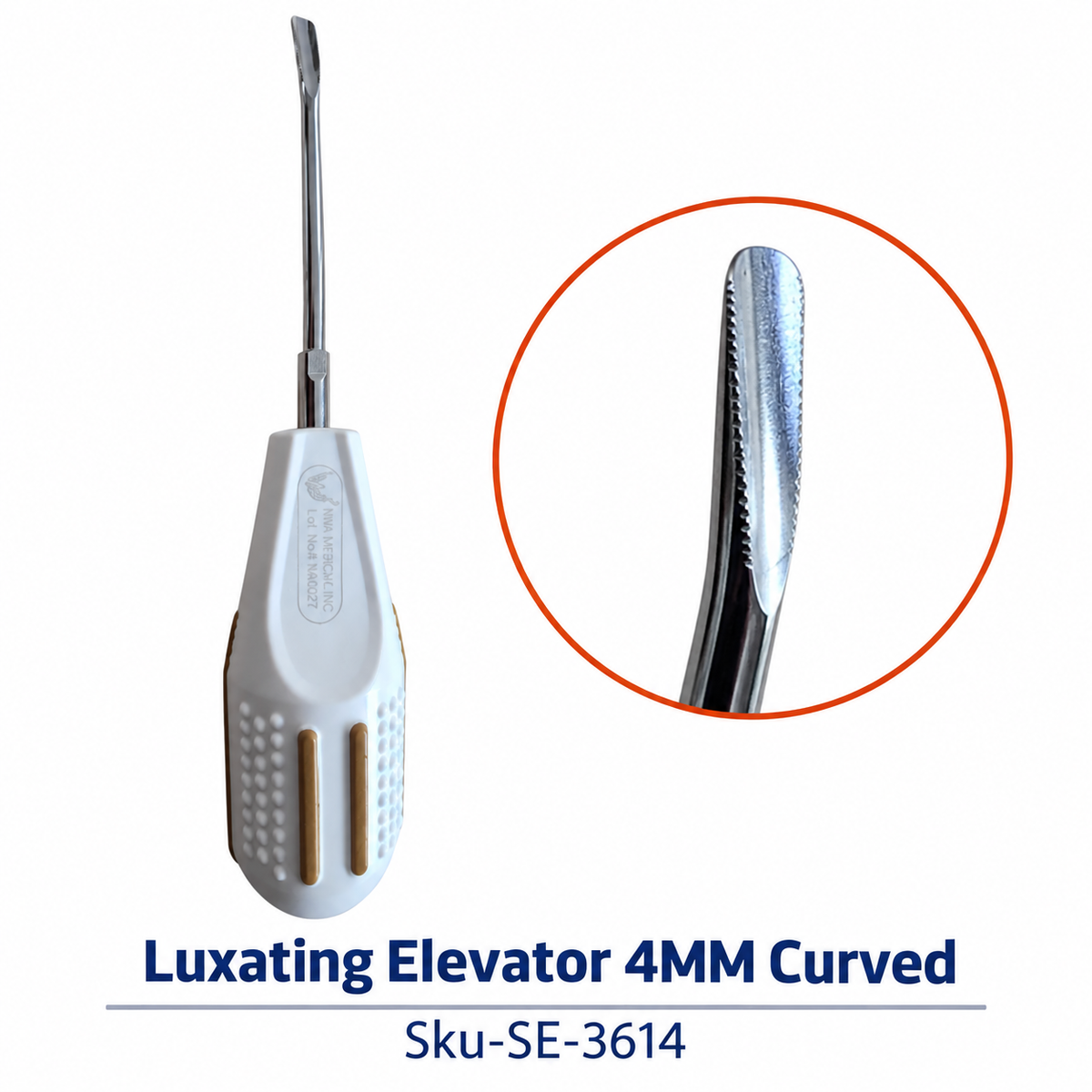 Luxating Elevator – 4MM Curved Copack Plastic Handle
