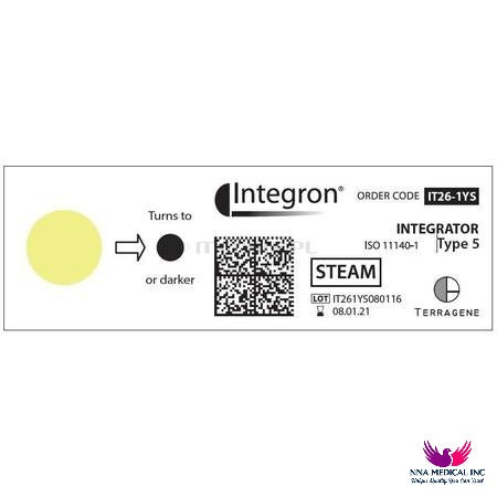 NNA MEDICAL | Terragene Integron® IT26-1YS Type 5 Steam Chemical Integrator – 200 Strips