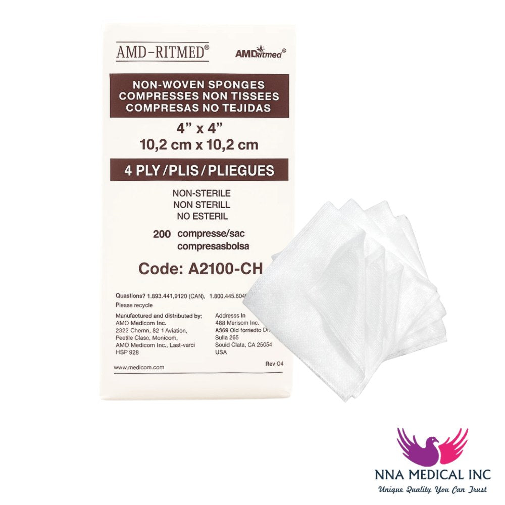 Medicom General Purpose Non-woven Gauze Sponges, 4-ply