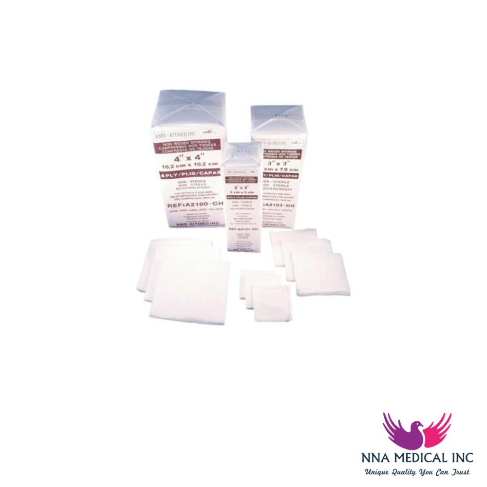 Ritmed Non-woven Gauze Sponges 8" x 4", 4-ply – Sterile