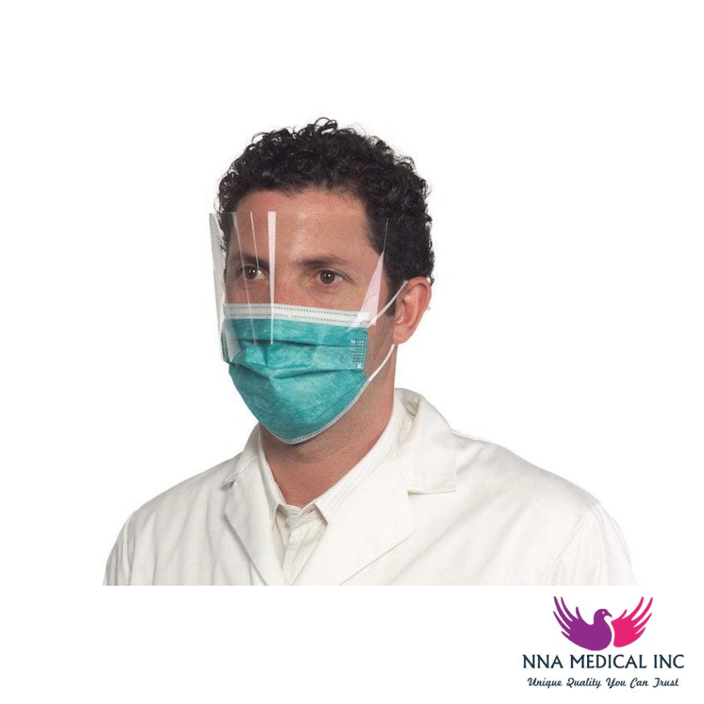 Ritmed ProShield Procedure Earloop Masks with Visor, L3 – Teal – image 2
