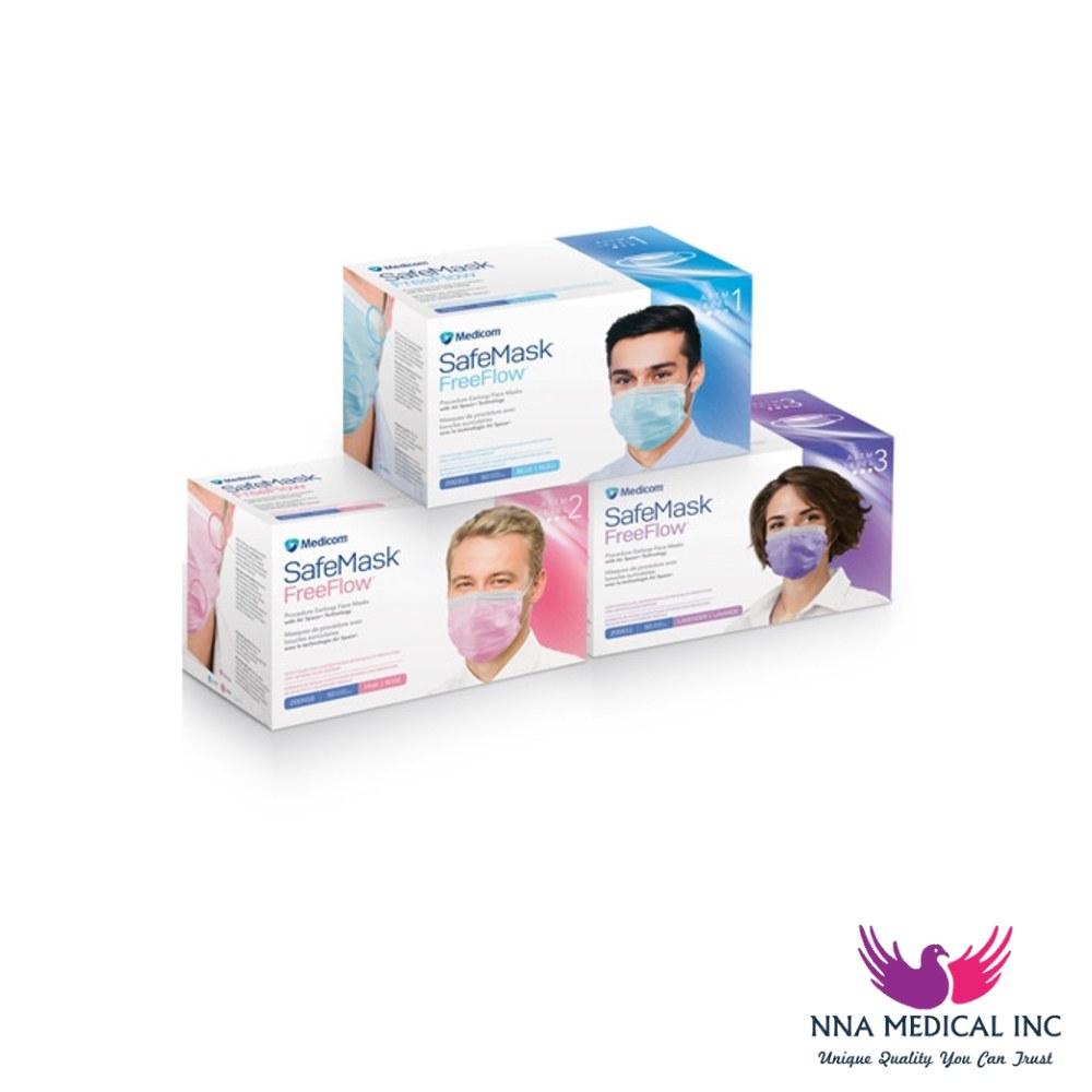 SafeMask Free Flow Procedure Earloop Masks, Anti-fog, L3 – image 2