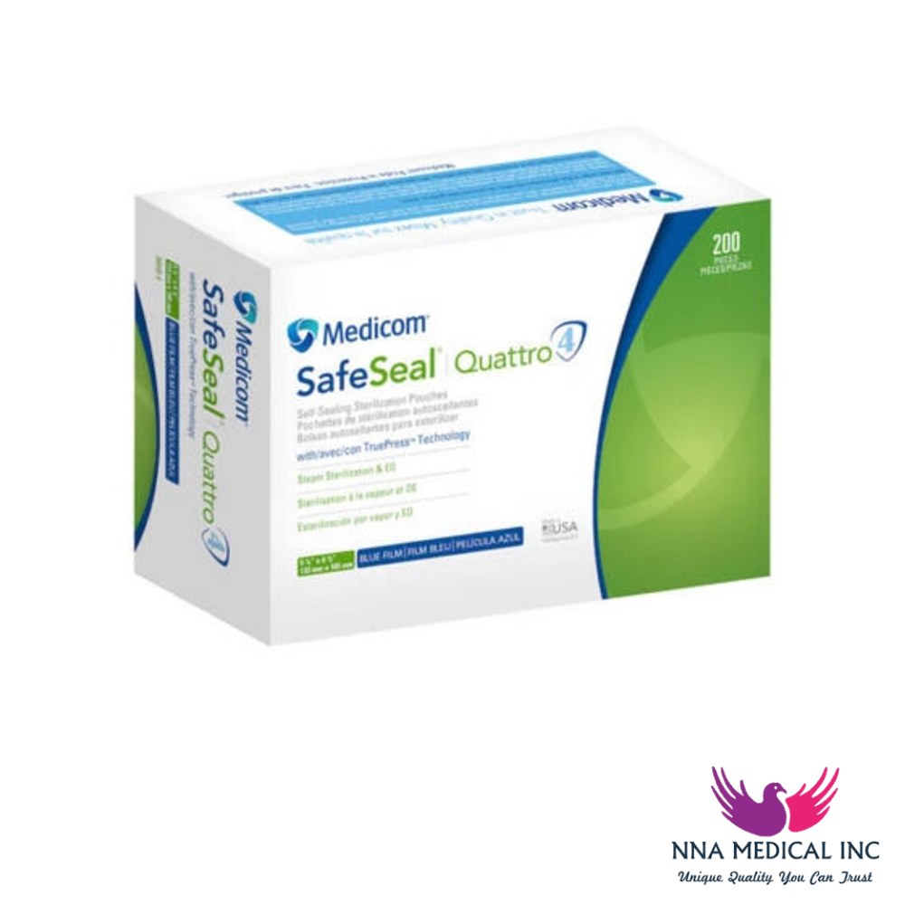 SafeSeal Quattro Self-sealing Sterilization Pouches