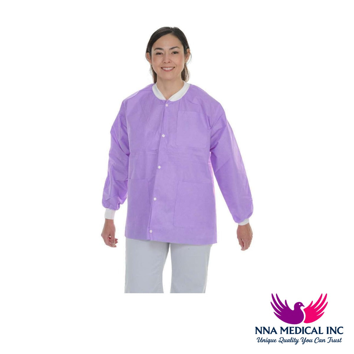 Protect Plus Disposable Lab Jackets Hip Length Ceil Blue 10/pk - MARK3 - NNA Medical