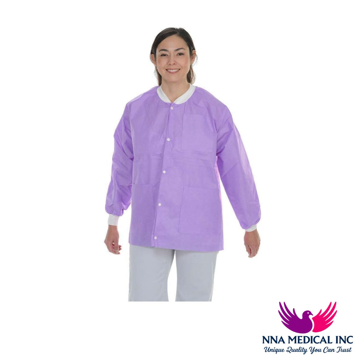Protect Plus Disposable Lab Jackets Hip Length Ceil Blue 10/pk - MARK3 - NNA Medical