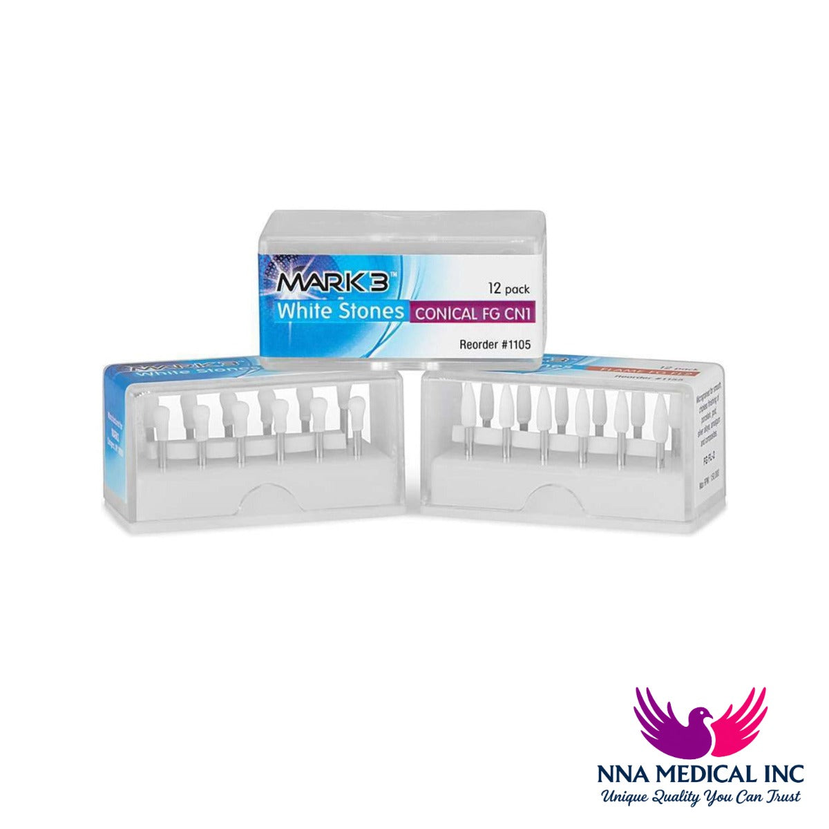 White Stones FG 12/bx - MARK3 - NNA Medical