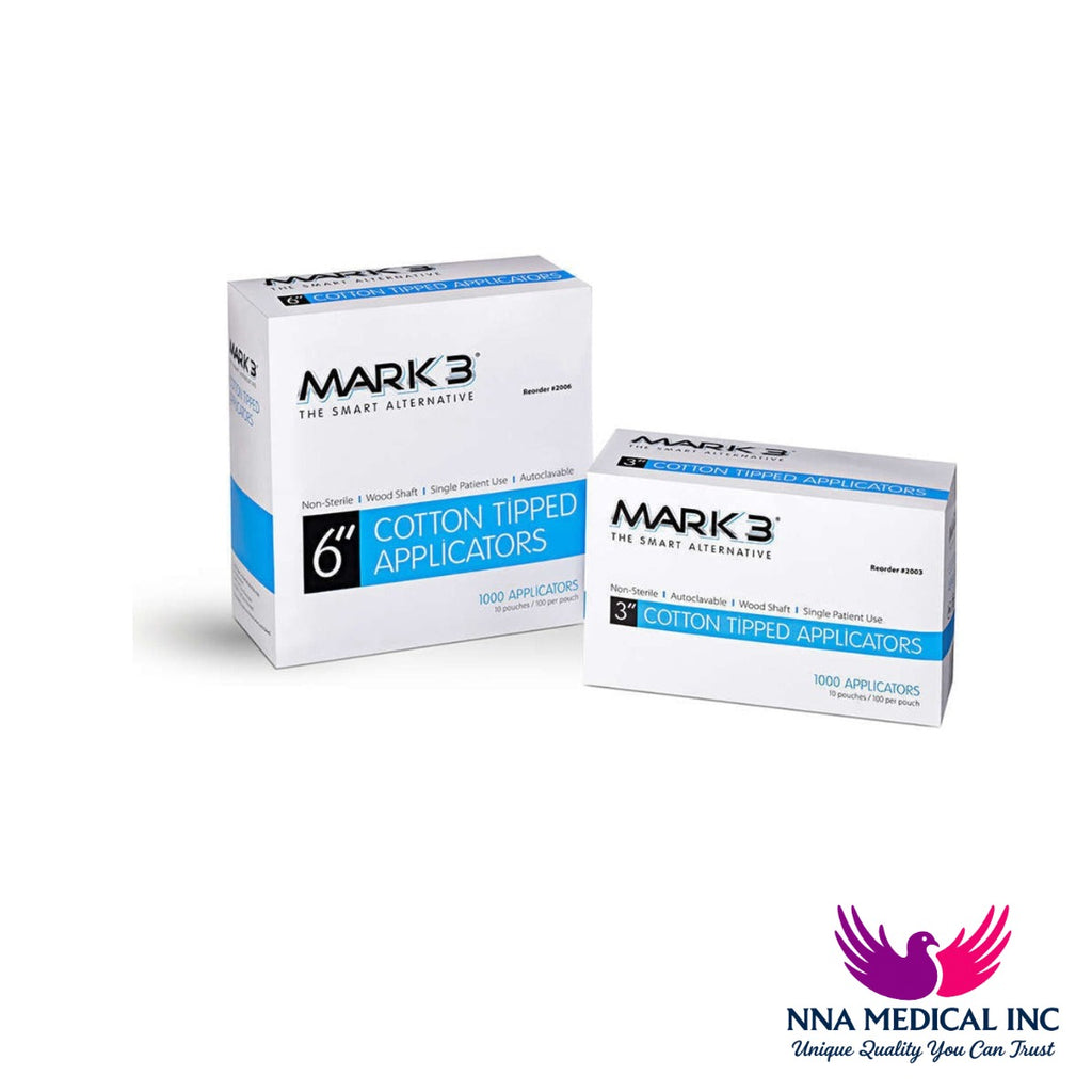 Cotton Tipped Applicators 1000/bx - MARK3 - NNA Medical